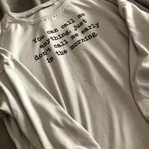 Oversized white sweater